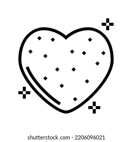 heart jelly candy gummy line icon vector. heart jelly candy gummy sign. isolated contour symbol black illustration