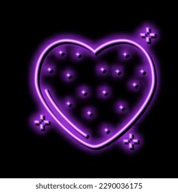 heart jelly candy gummy neon light sign vector. heart jelly candy gummy illustration