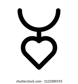 Heart Jewellery Vector icon which is suitable for commercial work and easily modify or edit it


