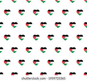 heart jordan  flag seamless pattern.  jordan  flag texture vector 