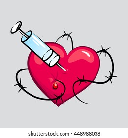 Heart of junkie tattoo