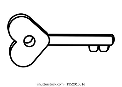 heart key cartoon