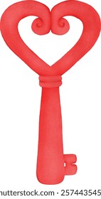 a Heart key in valentines day