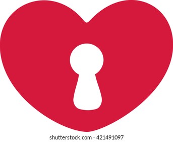 Heart with keyhole