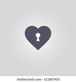 heart keyhole icon