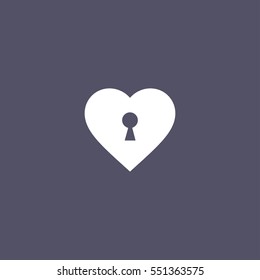 heart with keyhole icon