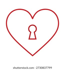 Coração com fechadura simbolizando amor e afeto