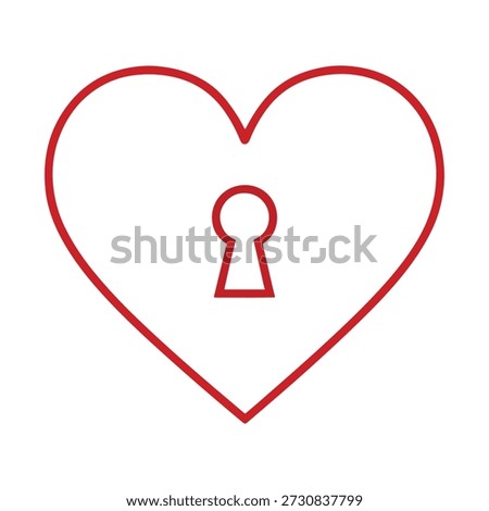 Heart with keyhole symbolizing love and affection