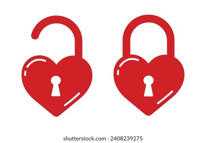 heart with keyhole vector illustration