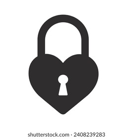 heart with keyhole vector illustration
