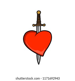 heart with knife