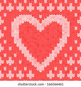 Heart with knitted effect