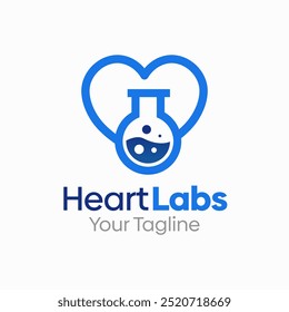 Plantilla de diseño de logotipos de Heart Labs. Bueno para empresas, agencias, comunidad y Organización