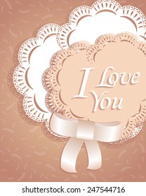 Heart Lace Valentine Greeting Card