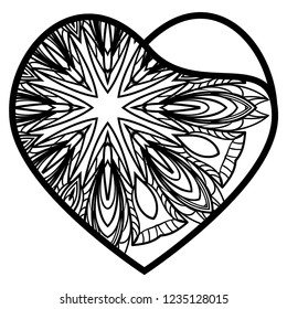 Heart Lace. Vector Illustration. Template For Greeting Cards, Envelopes, Wedding Invitations, Interior Elements.