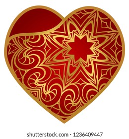 Heart Lace. Vector Illustration. Template For Greeting Cards, Envelopes, Wedding Invitations, Interior Elements.