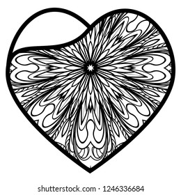 Heart Lace. Vector Illustration. Template For Greeting Cards, Envelopes, Wedding Invitations, Interior Elements.