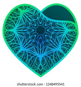 Heart Lace. Vector Illustration. Template For Greeting Cards, Envelopes, Wedding Invitations, Interior Elements.