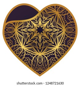 Heart Lace. Vector Illustration. Template For Greeting Cards, Envelopes, Wedding Invitations, Interior Elements.