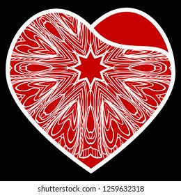 Heart Lace. Vector Illustration. Template For Greeting Cards, Envelopes, Wedding Invitations, Interior Elements.