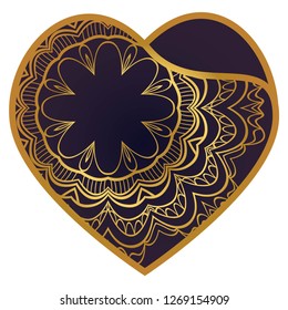 Heart Lace. Vector Illustration. Template For Greeting Cards, Envelopes, Wedding Invitations, Interior Elements.