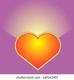 Heart lamp wall