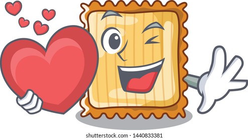 With heart lasagne is cooked in mascot oven