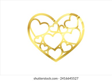 Heart Laser Metallic Sticker Design