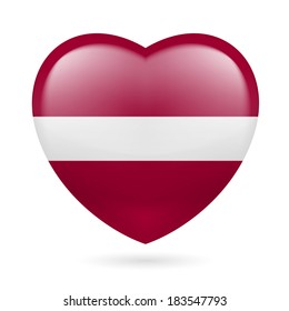Heart with Latvian flag colors. I love Latvia 