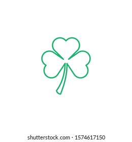 Heart leaf vector clover illustration