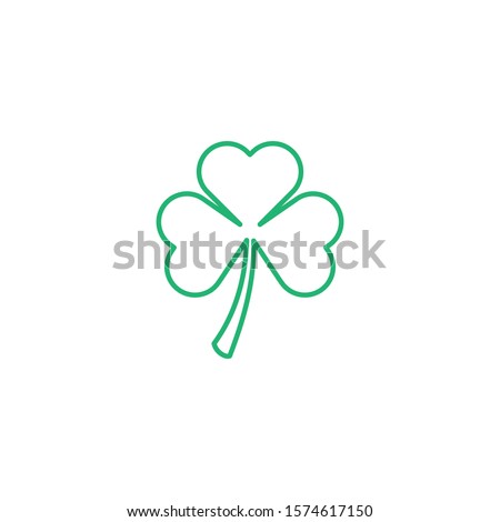 Heart leaf vector clover illustration