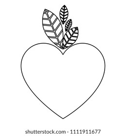 heart and leafs ecology icon