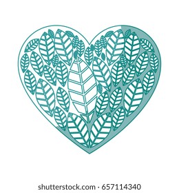 heart with leaves icon