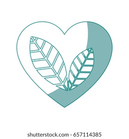 heart with leaves icon