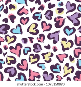 Heart Leopard Repeat Pattern