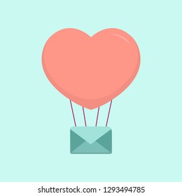 Heart, letter to the day of lovers. Vector