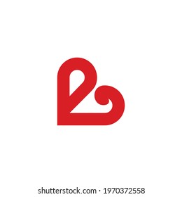 heart with letter E logo vector design. love simbol icon