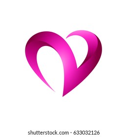 Heart Letter N Logo