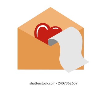 Heart letter for valentine day decoration