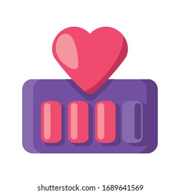 heart level on white background vector illustration design