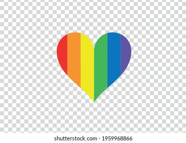 Heart in LGBT colors. Graphics and design.