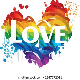 A Heart of lgbt pride