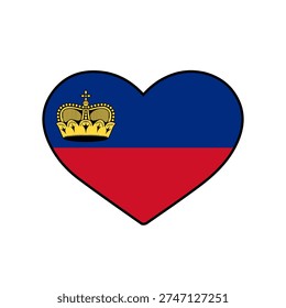 Heart with the Liechtenstein flag
Vector heart with the flag on a white background