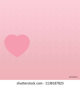 a heart with light gradient shades of pink ripple wave patterns background