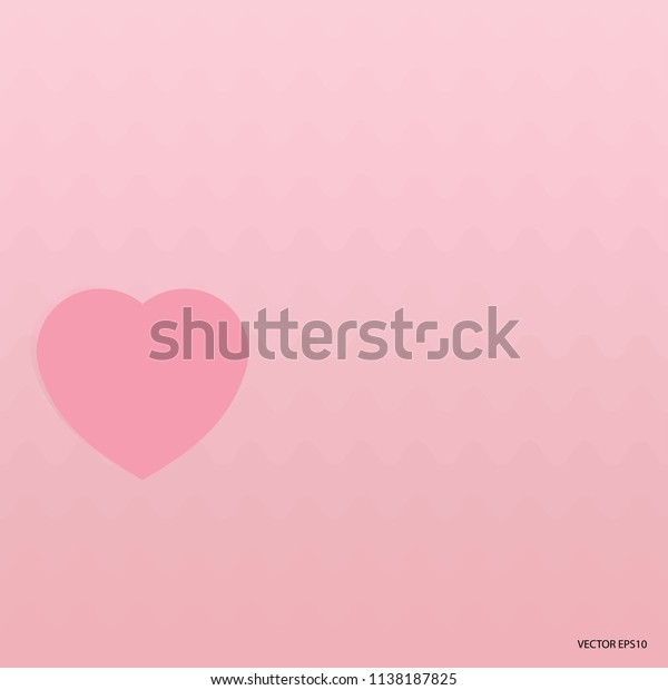 Heart Light Gradient Shades Pink Ripple Stock Vector Royalty Free