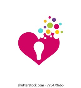heart Light-bulb colorful