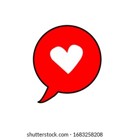 Heart Like Counter Notification Icon isolated on white background. Vector illustration. 