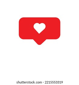 Icono de la notificación contra el corazón aislado en fondo blanco. Ilustración vectorial. Eps 10.