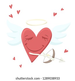 heart like cupid vector isolated