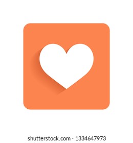 Heart, like. Flat icon or object for design. Symbol of romance, relationship or love. Vector